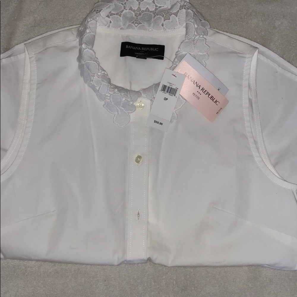 Banana Republic White Button Down Tailored Fit